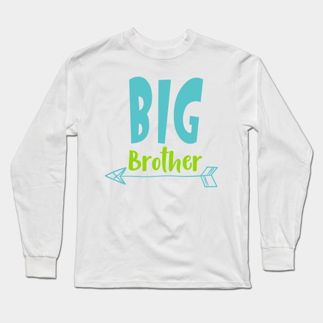 Big Brother, Older Brother, Arrow, Sibling, Family Long Sleeve T-Shirt by Jelena Dunčević